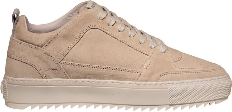 Rehab beige leren combi heren sneakers Creon