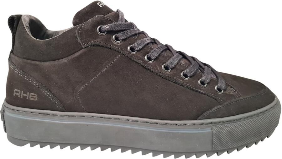 Rehab Craig Nub 1212 BLK Sneakers Zwart Nubuck Heren Zwart - Foto 4