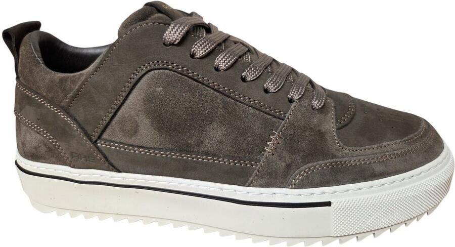Rehab Creon mix suède sneakers donkerbruin - Foto 4