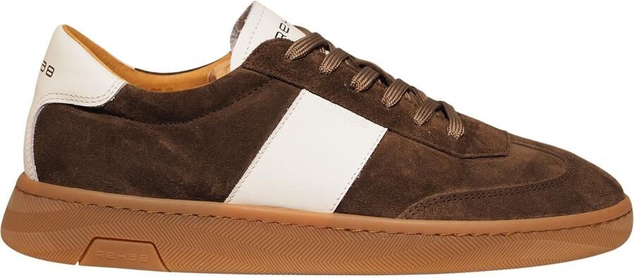 Rehab donkerbruine suède heren sneakers Zack