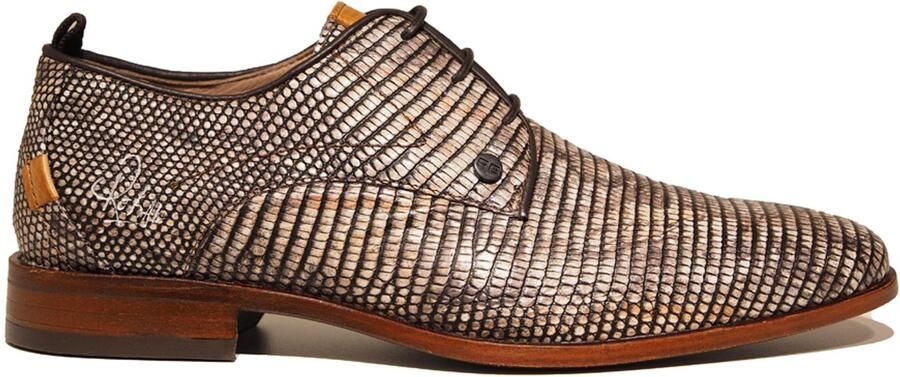 Rehab Greymarble leren veterschoenen met dierenprint zand - Foto 7