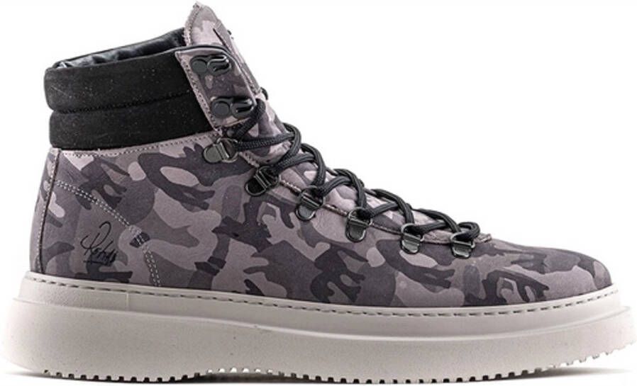 Rehab Footwear Murray Nub Army | Zwart grijze boots