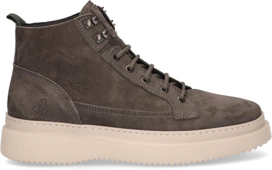 Rehab Morris Nub Donkergrijs Heren Veterboots Middengrijs Kleur Middengrijs