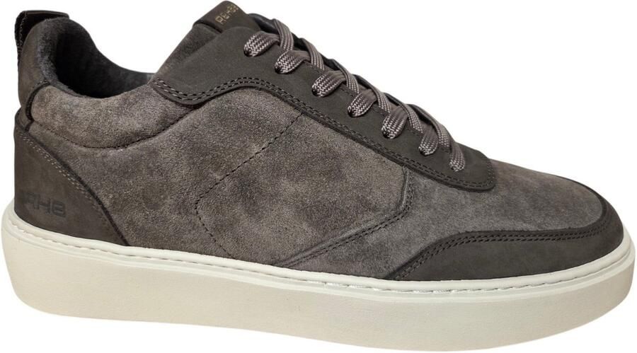 Rehab Oliver Mid Suede 2040 Grey Brown Sneakers Grijs Bruin Suede en Nubuck Heren Grijs Bruin