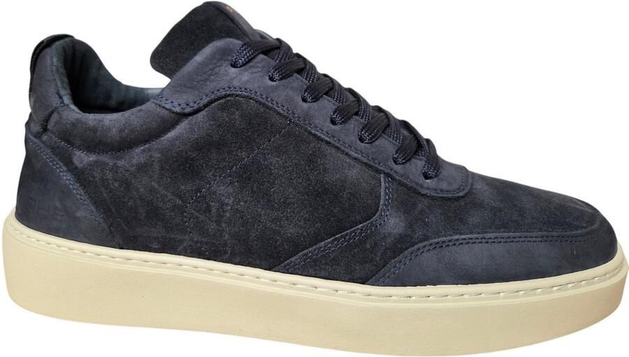 Rehab Oliver Mid Suede 8100 D Blue Sneakers Donker Blauw Suede en Nubuck Heren Donker Blauw