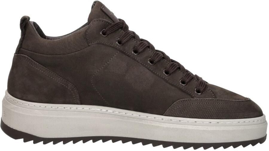 Rehab Russel Nub Sneakers Laag Donkerbruin