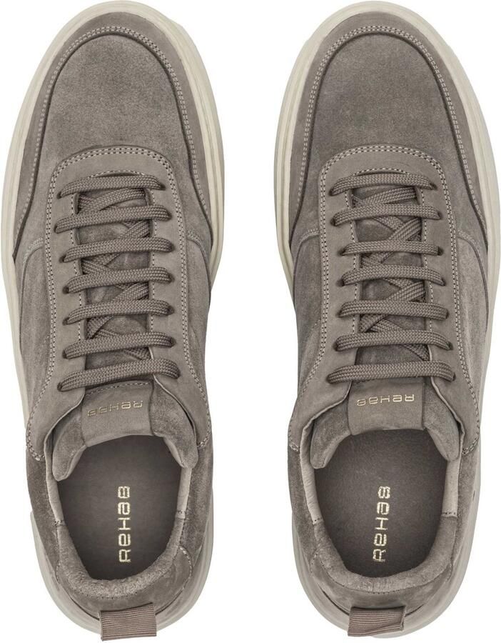 Rehab Oliver Mid Suede 4700 Taupe Hoge Sneakers Taupe Suede Heren Taupe