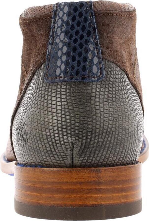 Rehab Footwear Salvador Zig Zag | Halfhoge bruine nette schoenen - Foto 4