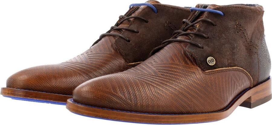 Rehab Footwear Salvador Zig Zag | Halfhoge bruine nette schoenen - Foto 10