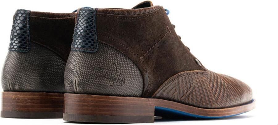 Rehab Footwear Salvador Zig Zag | Halfhoge bruine nette schoenen - Foto 11
