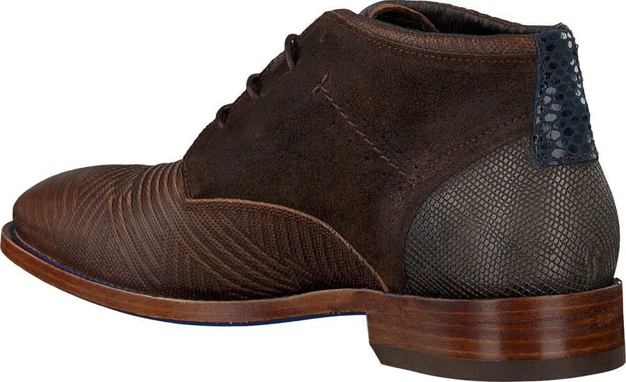 Rehab Footwear Salvador Zig Zag | Halfhoge bruine nette schoenen - Foto 5