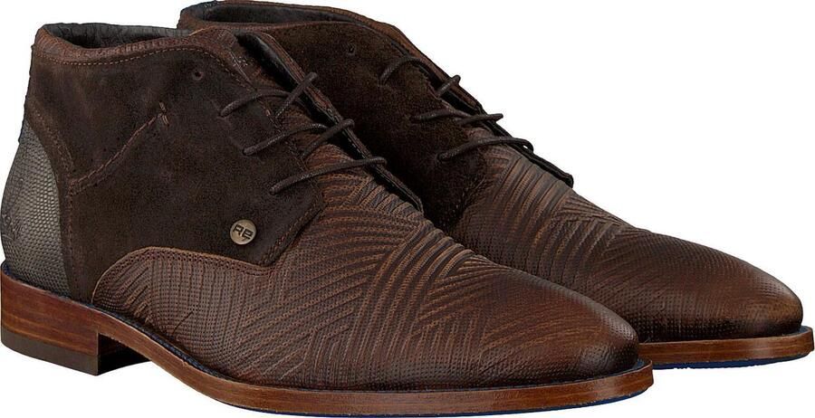 Rehab Footwear Salvador Zig Zag | Halfhoge bruine nette schoenen - Foto 9