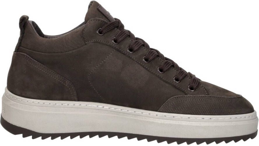 Rehab Russel Nub Sneakers Laag Donkerbruin