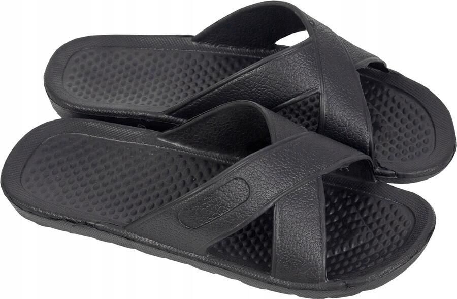 REIS Luxe Heren Slippers Zwart Ideaal voor Zwembad Strand & Tuin