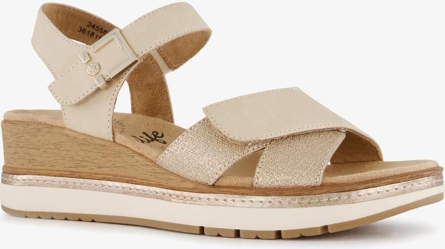 Relife dames sandalen met sleehak goud
