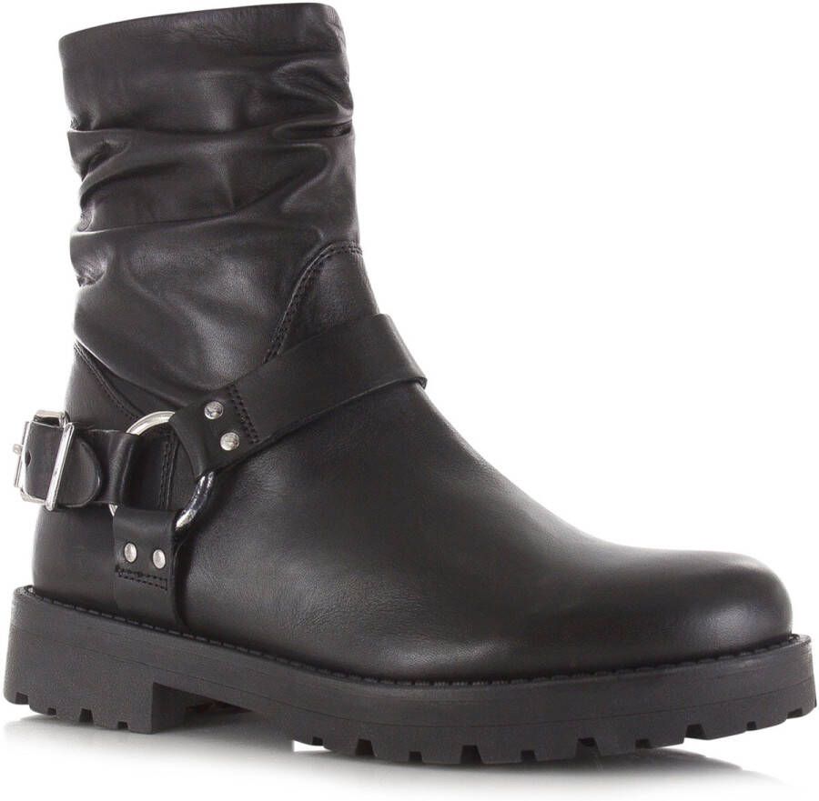 Remix Boots 13824 Zwart Leer Biker boots Dames