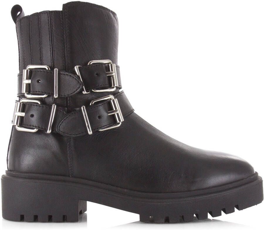 Remix Boots 13826 Zwart Leer Biker boots Dames