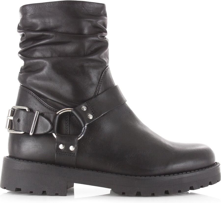 Remix Boots 13826 Zwart Leer Biker boots Dames