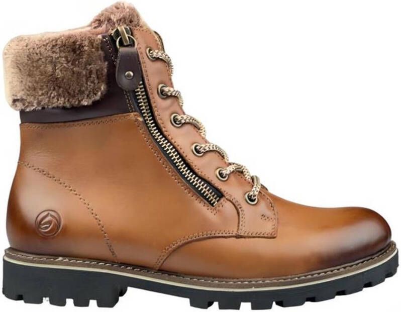 Remonte Hoge veterschoenen met rits aan de buitenkant