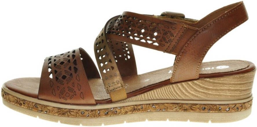 Remonte Cognac Sandalen Sleehak