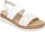 Remonte Sleehaksandaaltjes ELLE-Collection zomerschoen sandaal sleehak met vlechtbandage in metallic-look - Thumbnail 1