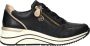 Remonte Stijlvolle Comfort Sneaker met Gouden Accenten Black Dames - Thumbnail 1