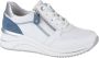 Remonte Wit Blauwe Sneaker met Ingebouwde Hak - Thumbnail 1