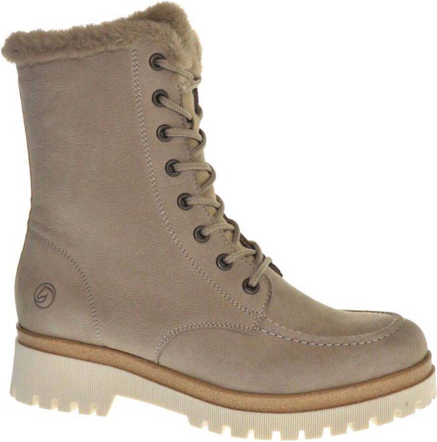 Remonte D1B74 60 Dames Veterboots Beige