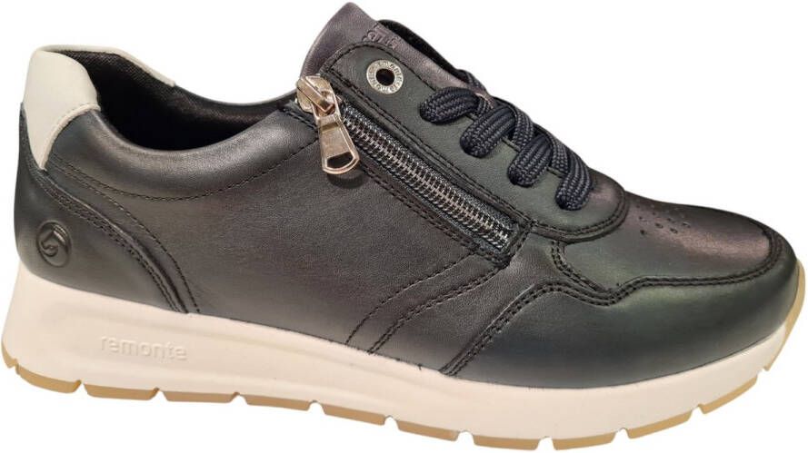 Remonte Sneakers met sleehak vrijetijdsschoen lage schoen veterschoen met zijrits