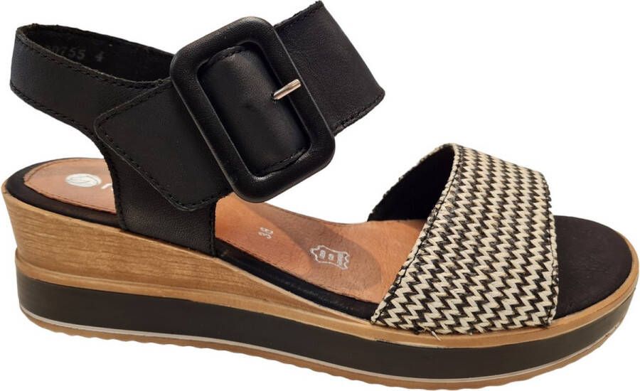 Remonte Sandaaltjes ELLE-Collection zomerschoen sandaal comfortschoen met klittenband onder de siergesp