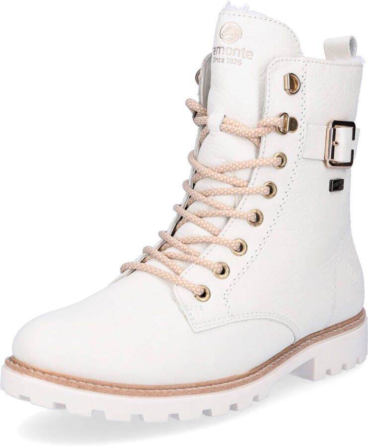 Remonte Winterlaarzen blokhak veterschoenen outdoorschoen met decoratieve gesp