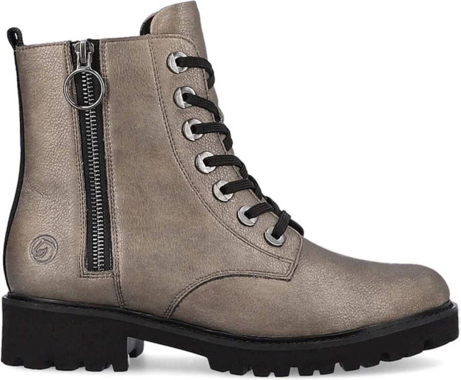 Remonte D8671-91 dames veterboots sportief grijs