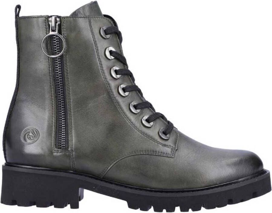 Remonte Groene leren veterschoenen Green Dames