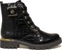Remonte Veterlaarsjes blokhak veterschoenen in krokodillenlook binnenrits - Thumbnail 1
