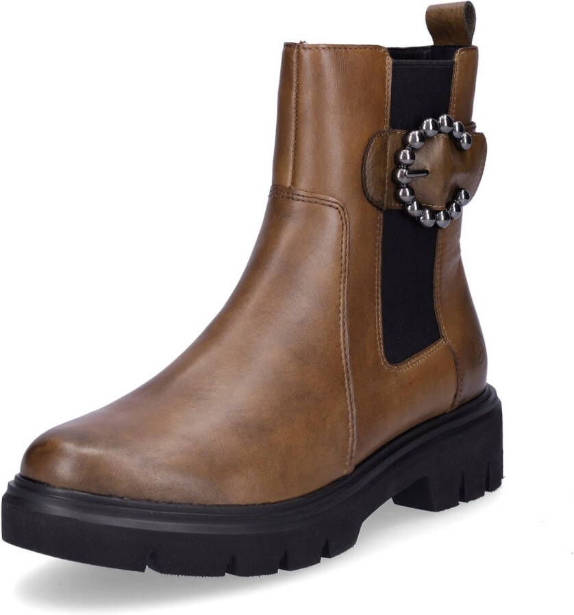 Remonte Chelsea-boots blokhak businessmode enkellaars met mooie decoratieve gesp
