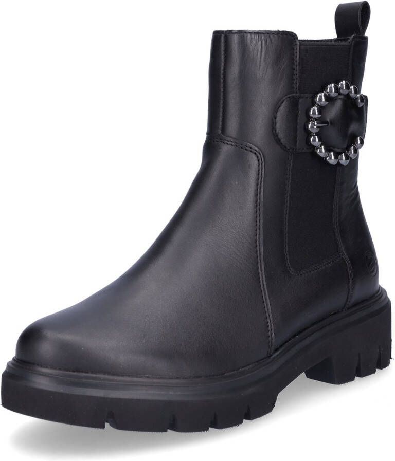 Remonte Chelsea-boots blokhak businessmode enkellaars met mooie decoratieve gesp
