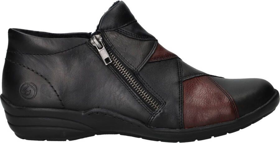 Remonte Dames Enkellaars R7674-02 Zwart Bordeaux Wijdte H