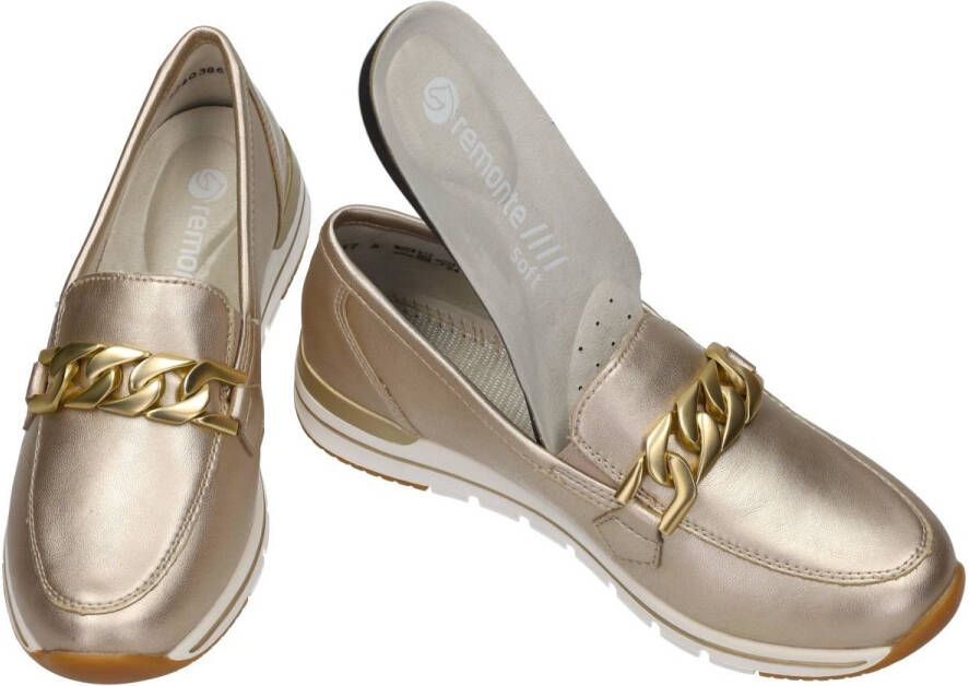 Remonte -Dames goud ballerina's & mocassins