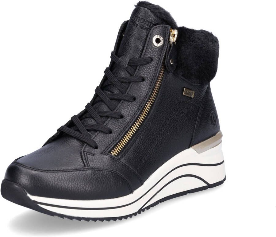 Remonte dames hoge sneaker zwart