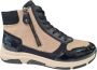 Remonte dames hoge sneakers Beige zwart - Thumbnail 2