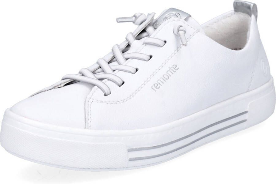 Remonte dames leren sneaker wit