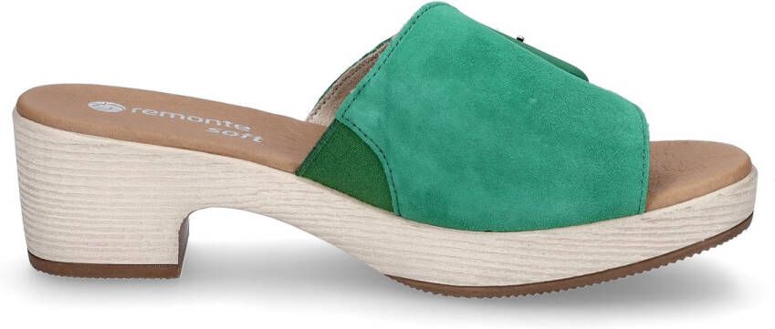 Remonte Slippers ELLE-Collection blokhak zomerschoen slippers decoratieve gesp elle-collectie