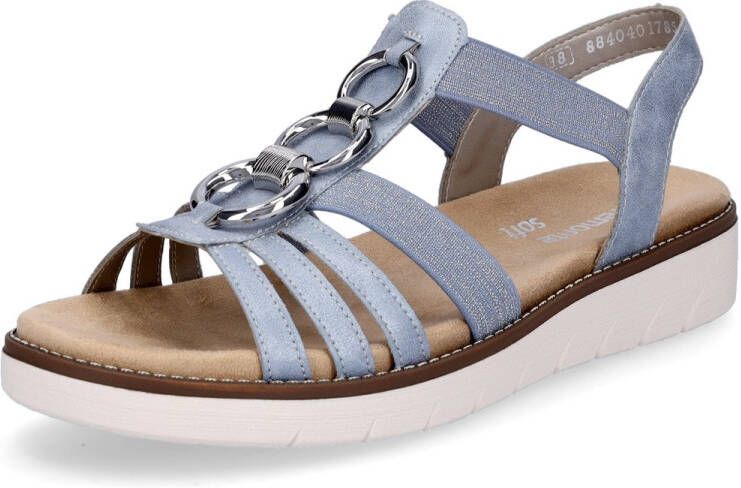 Remonte Sandalen zomerschoen sandaal keilhak met praktische elastieken