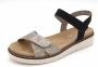 Remonte Dames Sandaal D2049-63 Zwart Beige - Thumbnail 1