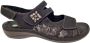 Remonte Dames Sandaal D7647-01 Zwart Combi - Thumbnail 1