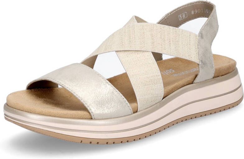Remonte Sandalen zomerschoen sandaal sleehak met praktische elastiek