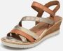 Remonte Dames Sandalette R6251-23 Bruin Combi - Thumbnail 1