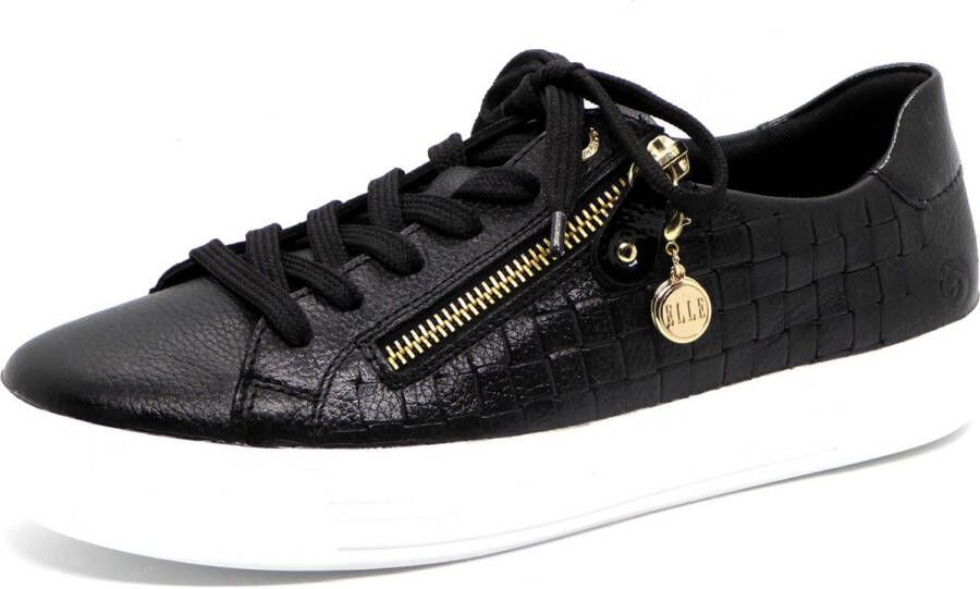 Remonte Stijlvolle Comfort Sneaker met Gouden Accenten Black Dames - Foto 6