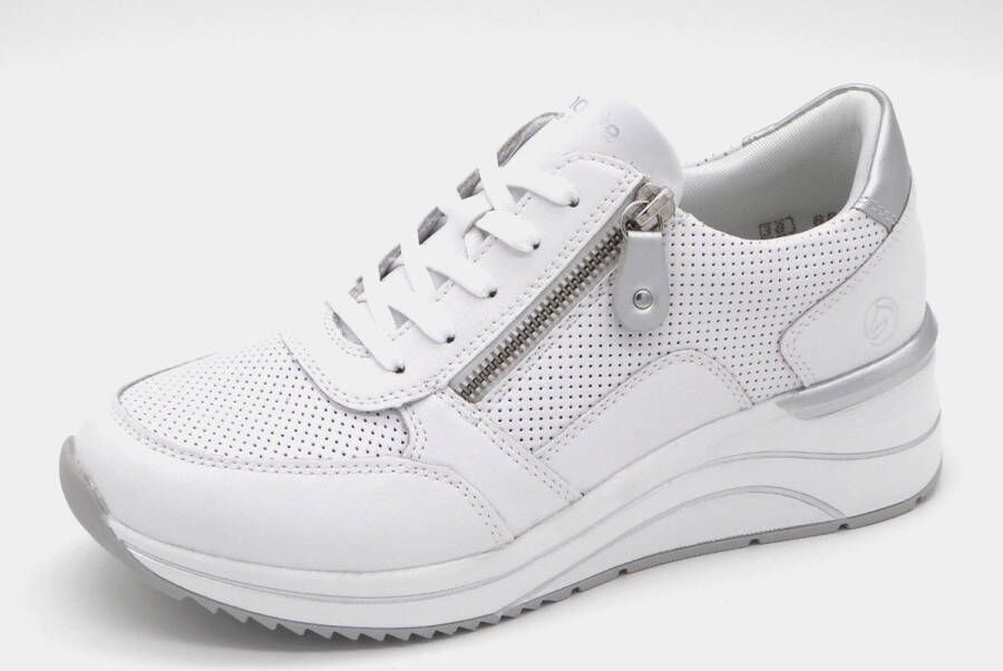 Remonte Sneakers met sleehak vrijetijdsschoen lage schoen veterschoen met schachtversteviging