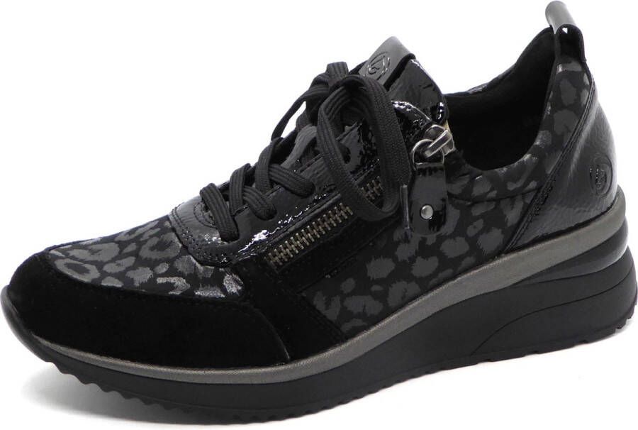 Remonte Dames Sneaker D2401 03 Zwart Combi